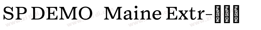 SP DEMO   Maine Extr字体转换